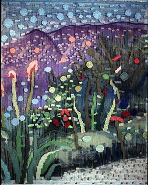 Sandia Crest, multilayer tapestry and fiber art by Susan Klebanoff