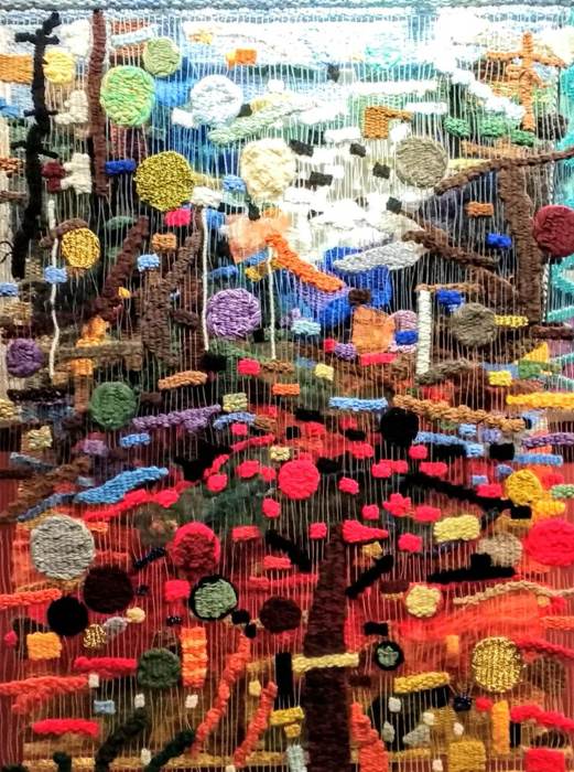 Starburst, sculptural textile tapestry by Susan Klebanoff